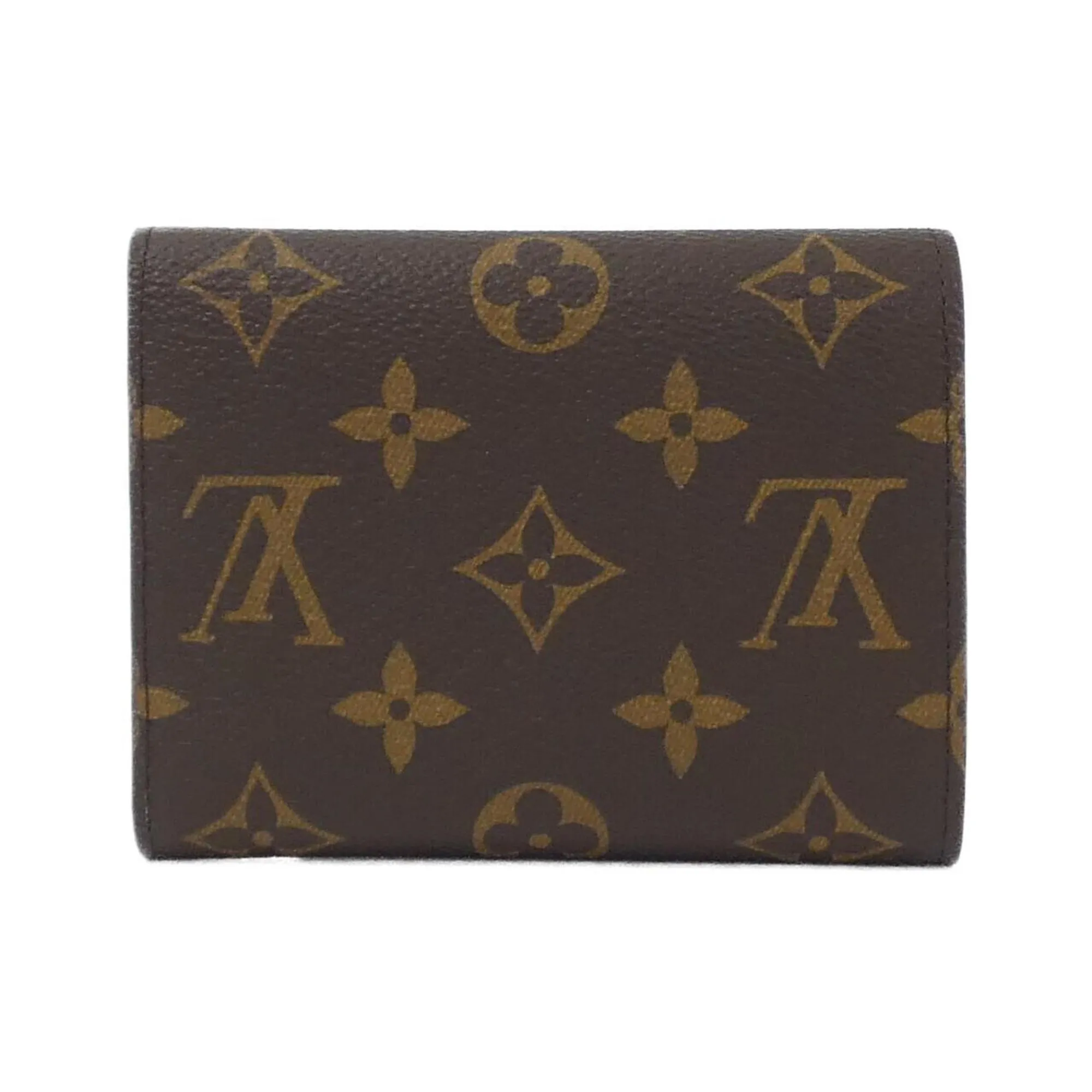 Louis Vuitton pink Marron Coated Canvas Wallet (Tri-Fold) (Pre-Owned)