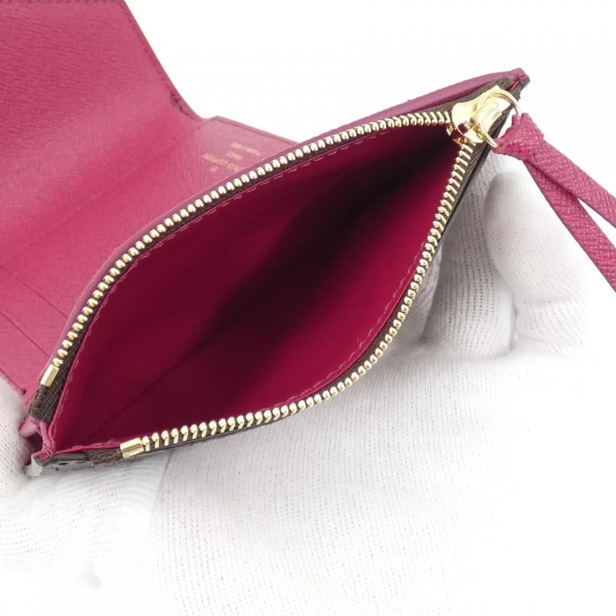 Louis Vuitton pink Marron Coated Canvas Wallet (Tri-Fold) (Pre-Owned)