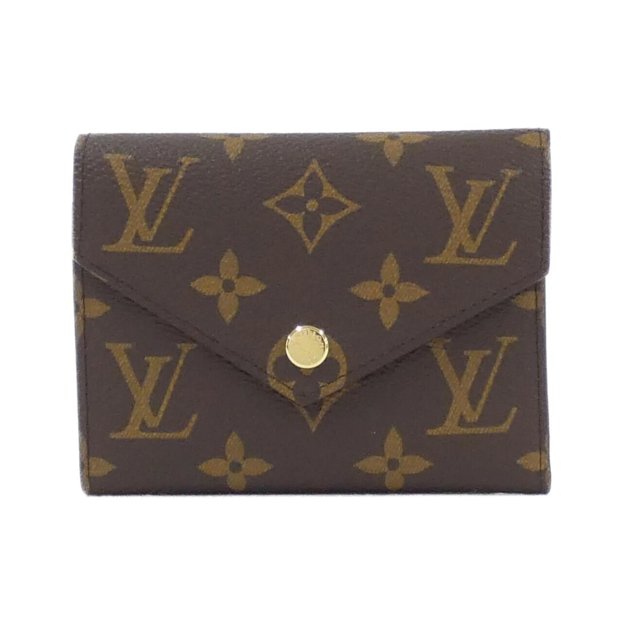 Louis Vuitton pink Marron Coated Canvas Wallet (Tri-Fold) (Pre-Owned)