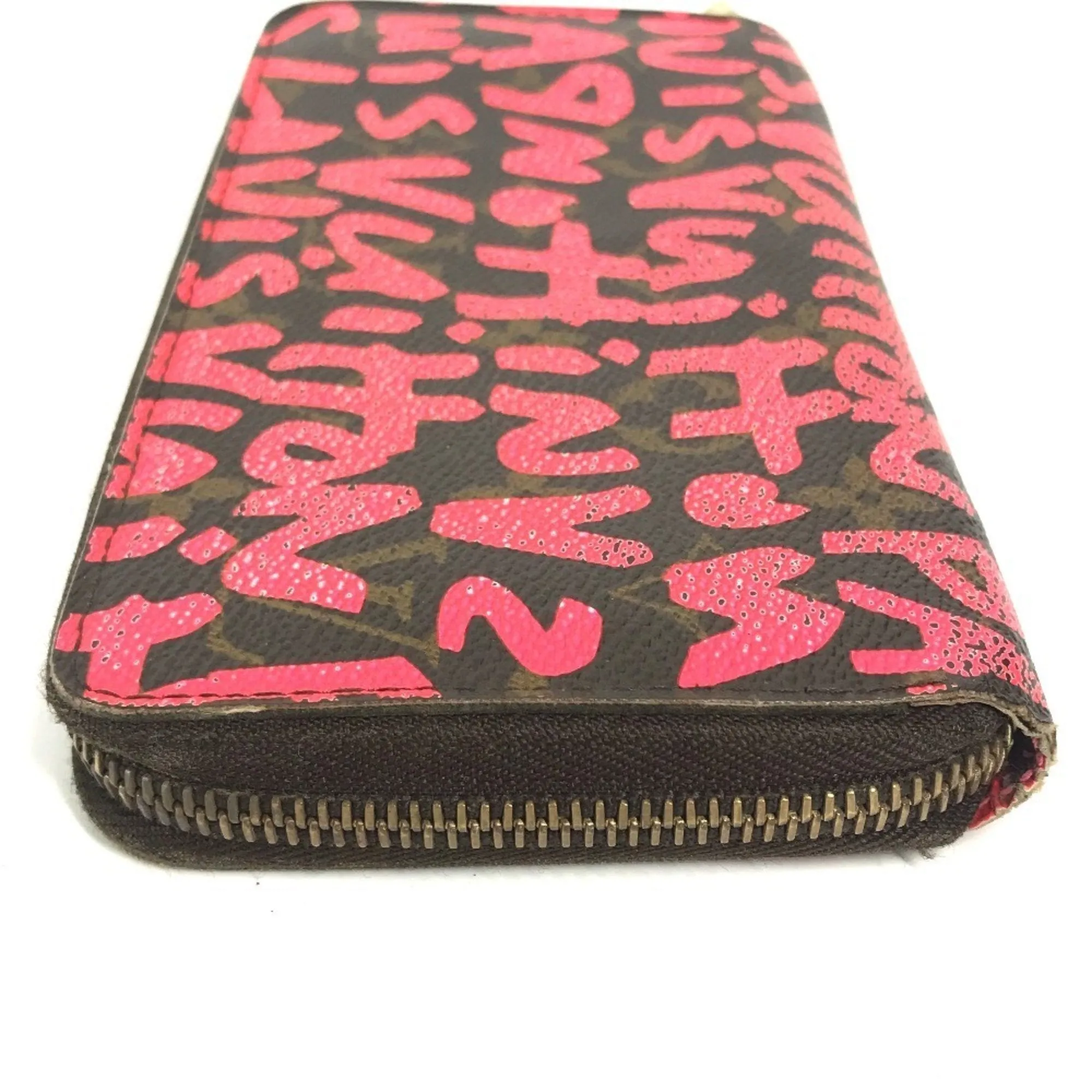 Louis Vuitton pink Monogram Graffiti Canvas Long Wallet (Bi-Fold) (Pre-Owned)