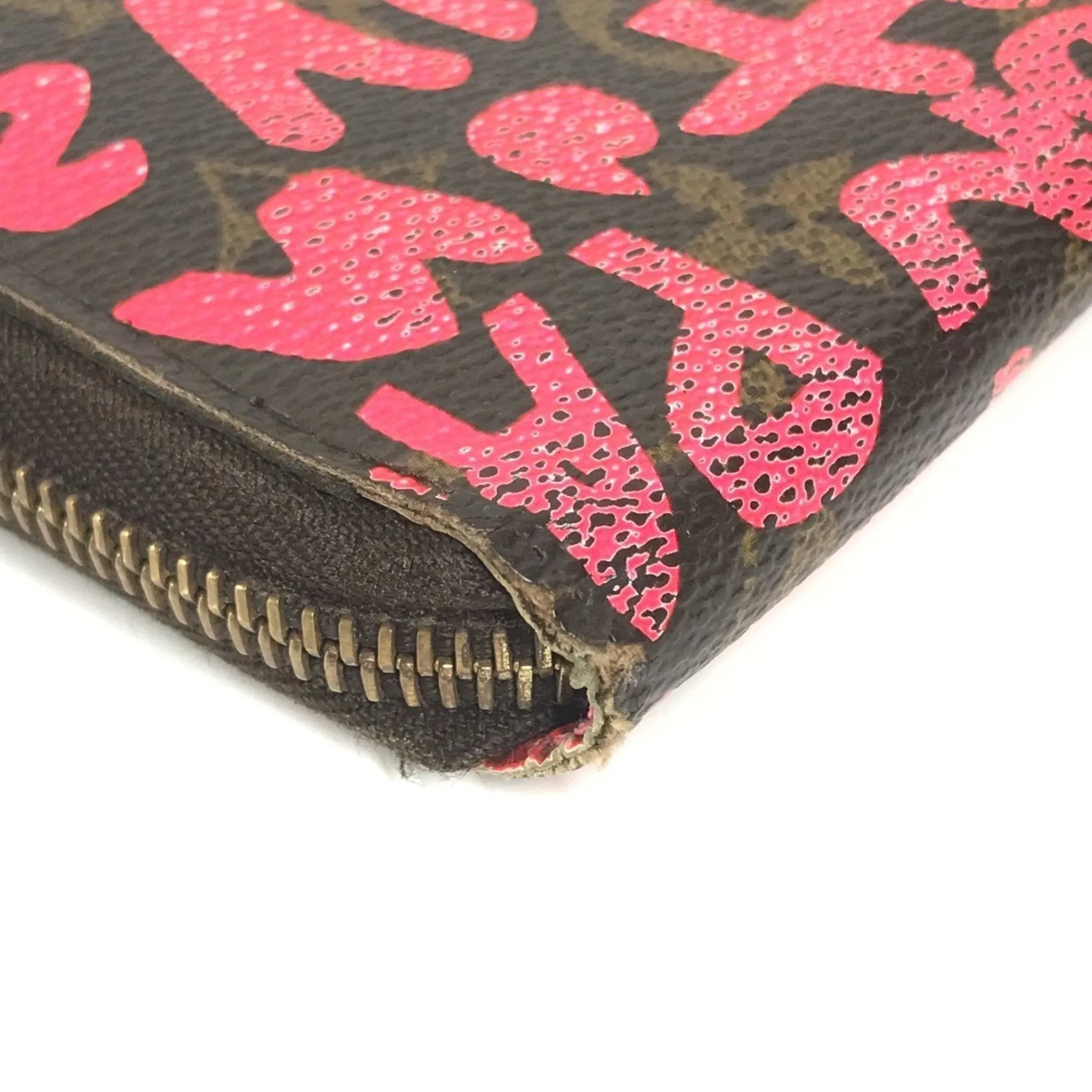 Louis Vuitton pink Monogram Graffiti Canvas Long Wallet (Bi-Fold) (Pre-Owned)