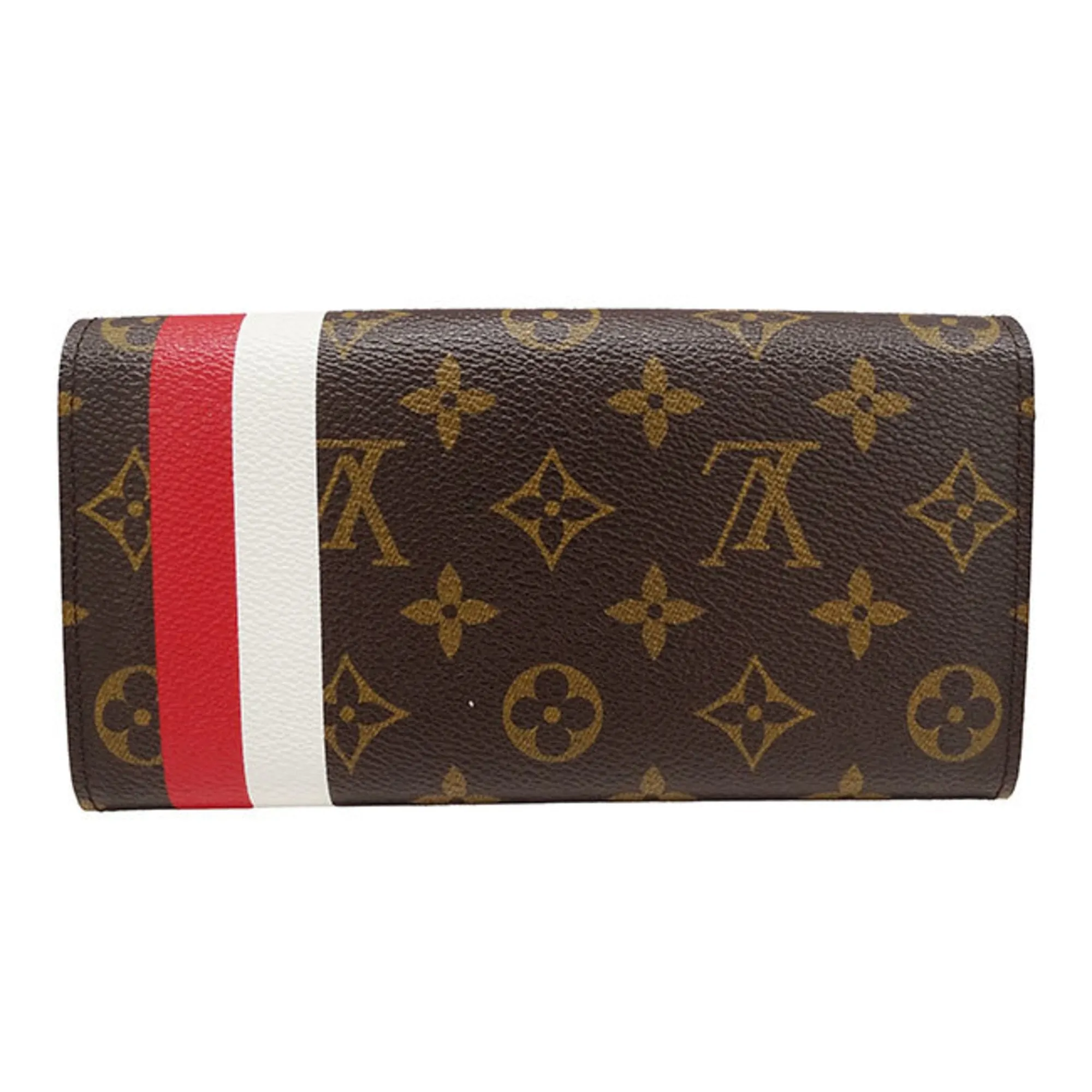 Louis Vuitton Rouge Monogram Groom Long Wallet (Bi-Fold) (Pre-Owned)