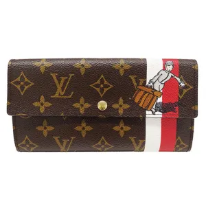 Louis Vuitton Rouge Monogram Groom Long Wallet (Bi-Fold) (Pre-Owned)