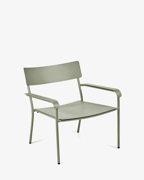 Lounge chair aluminium eucalyptus green August Outdoor Furniture cheap deals