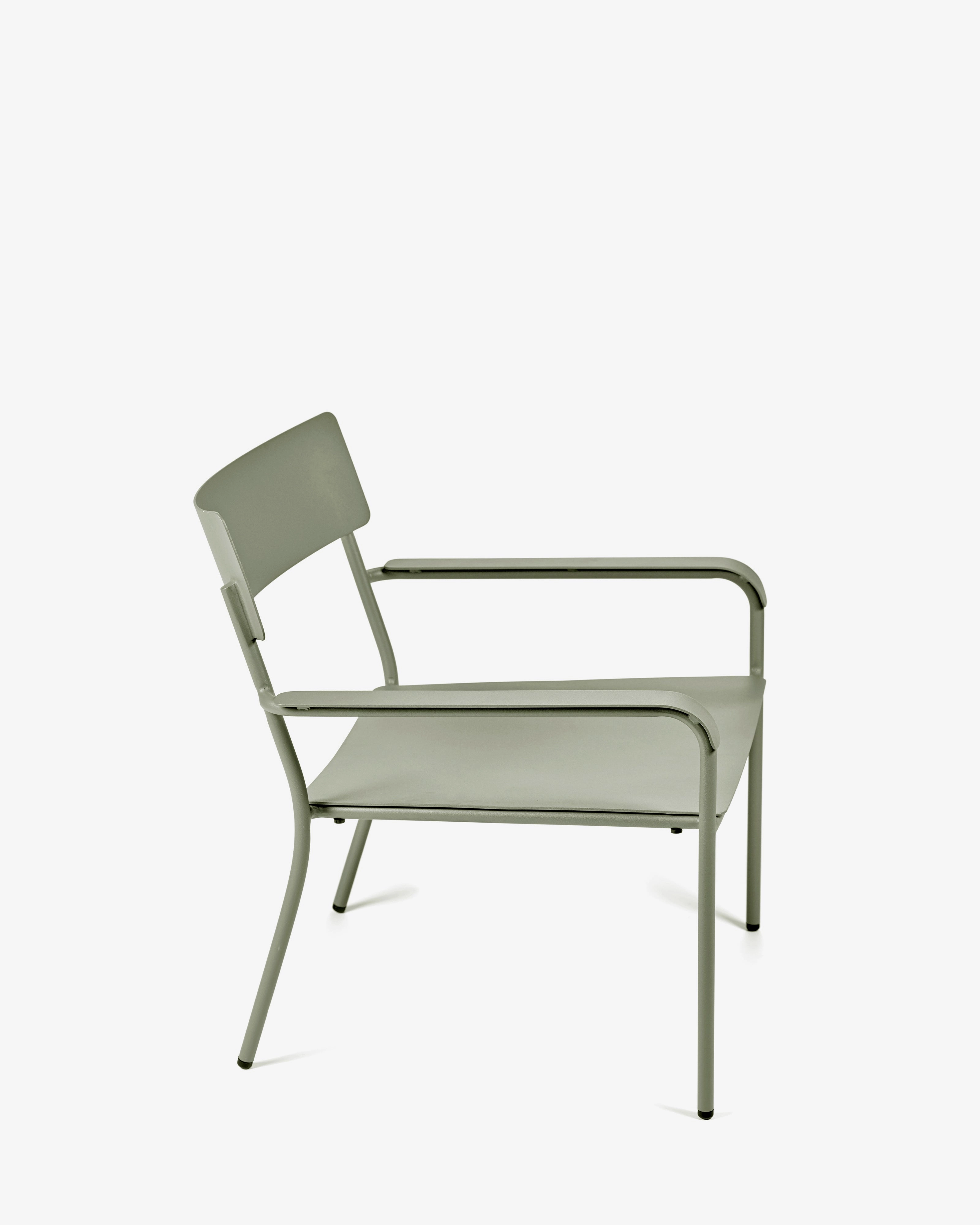 Lounge chair aluminium eucalyptus green August