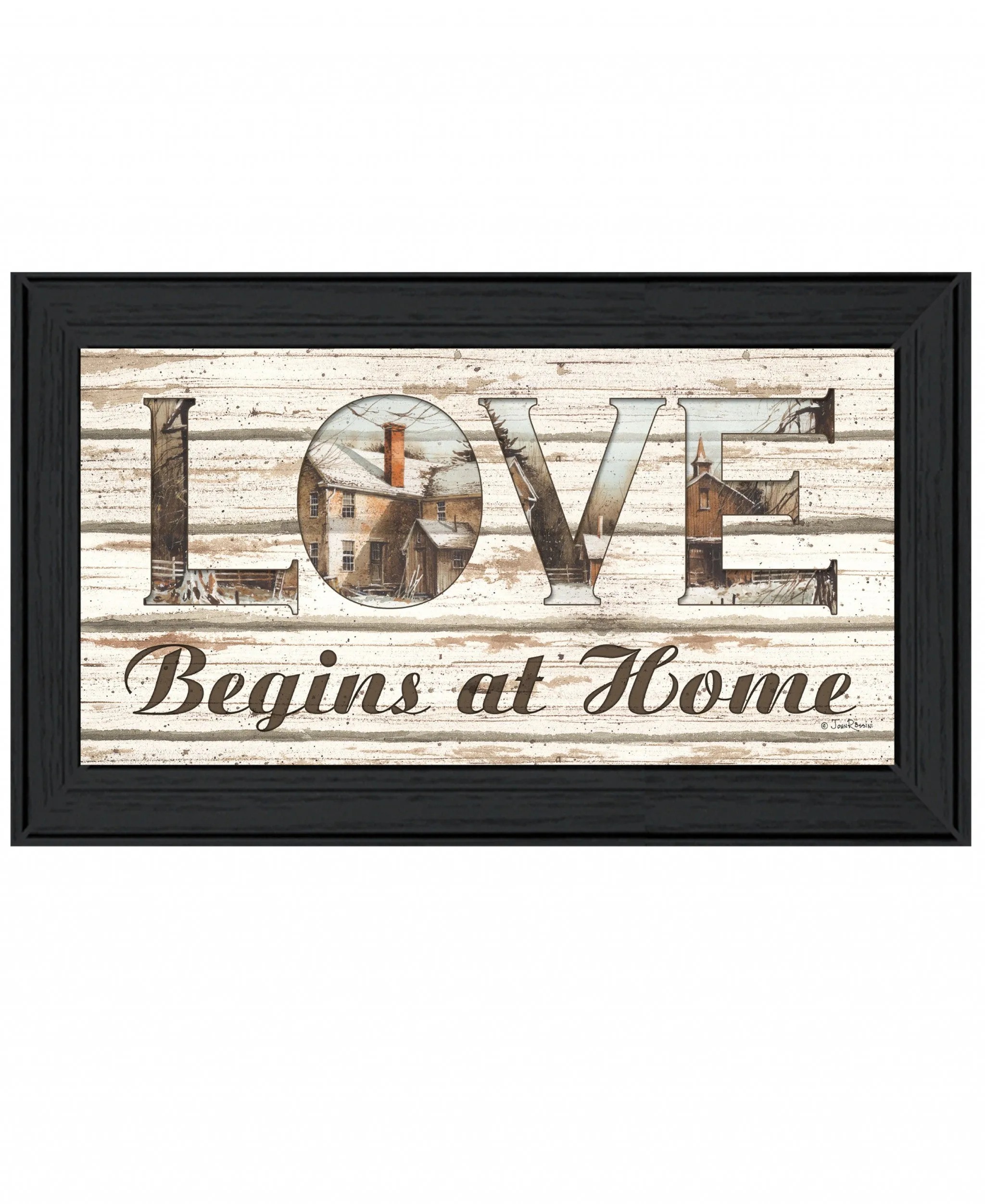 Love Begins at Home 2 Black Framed Print Wall Art Modern Wall Accents store