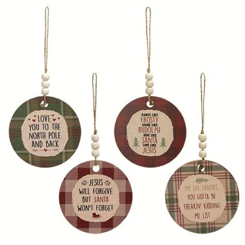 Love You to the North Pole and Back Beaded Ornament 4 Asstd. Decorative Accessories home deals