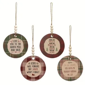 Love You to the North Pole and Back Beaded Ornament 4 Asstd. Decorative Accessories home deals