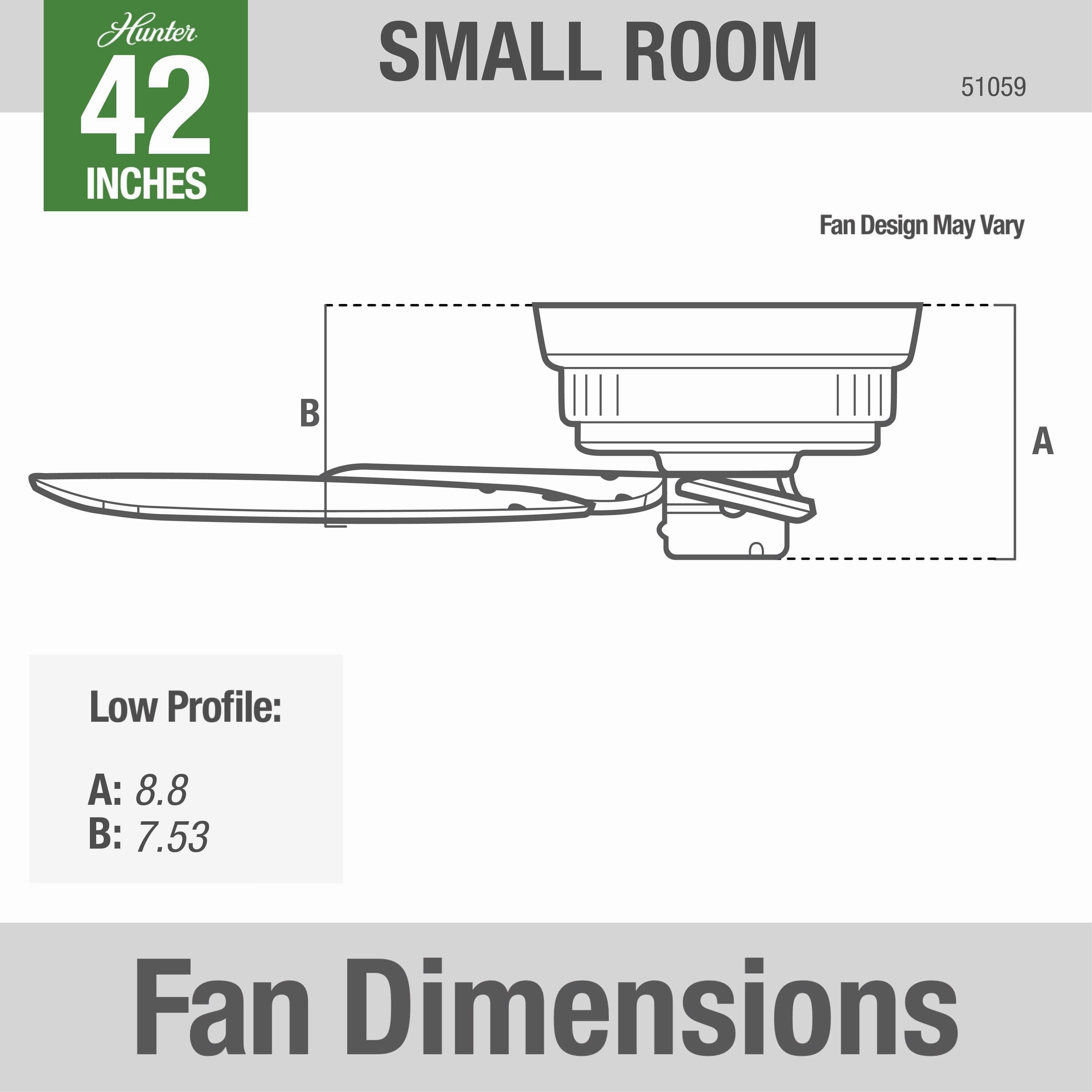 Low Profile 42"Ceiling Fan White Huggers flush mount fans deals