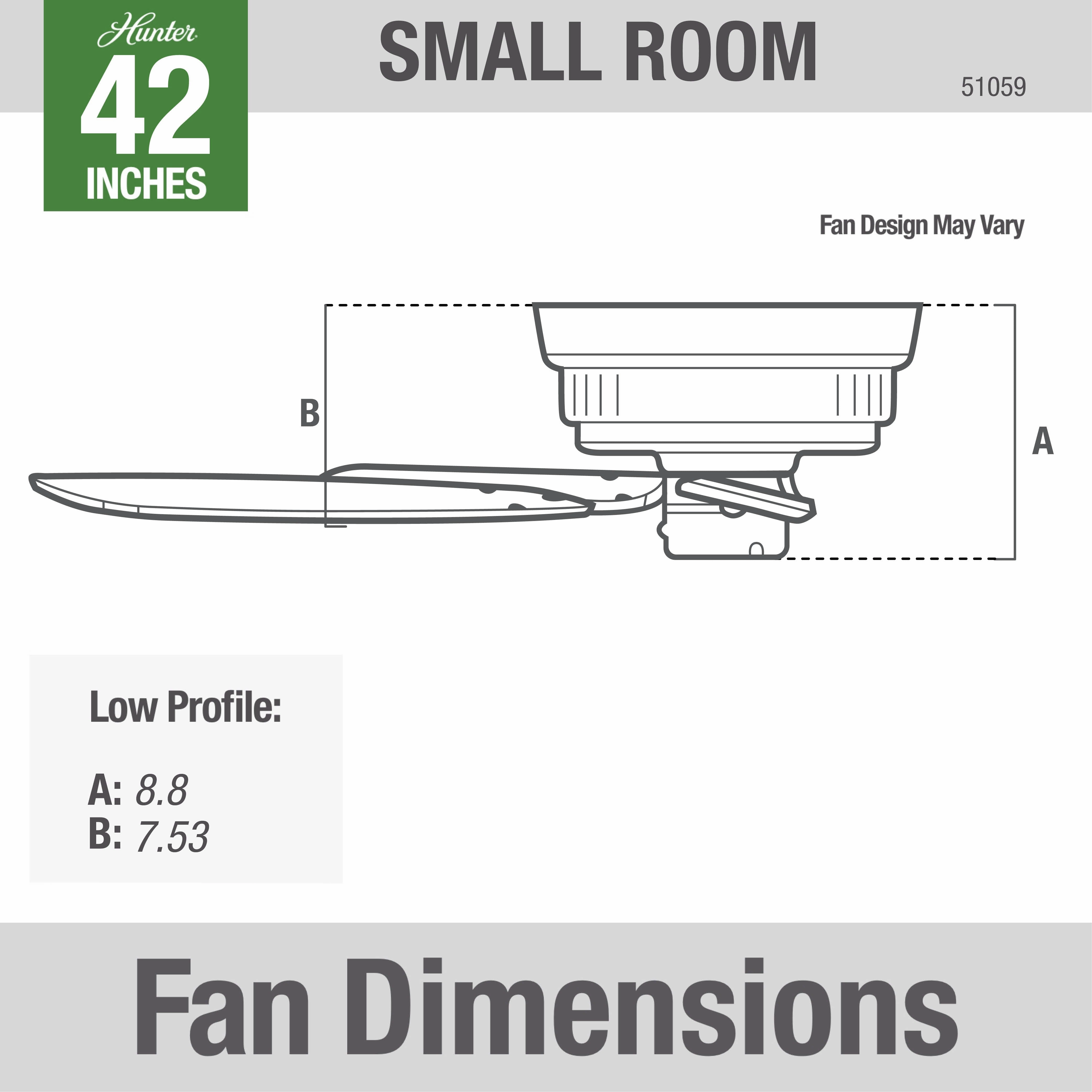 Low Profile 42"Ceiling Fan White Small Fans for less