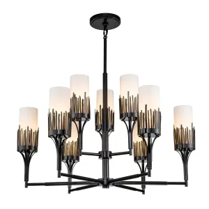 Lucas McKearn Sawgrass CH20319BLK-9 Chandelier Light - Matte Black Affordable Chandeliers for home