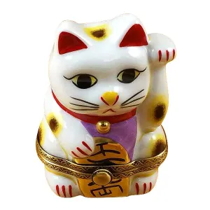 Lucky Cat Limoges Collectible Boxes Rare Find