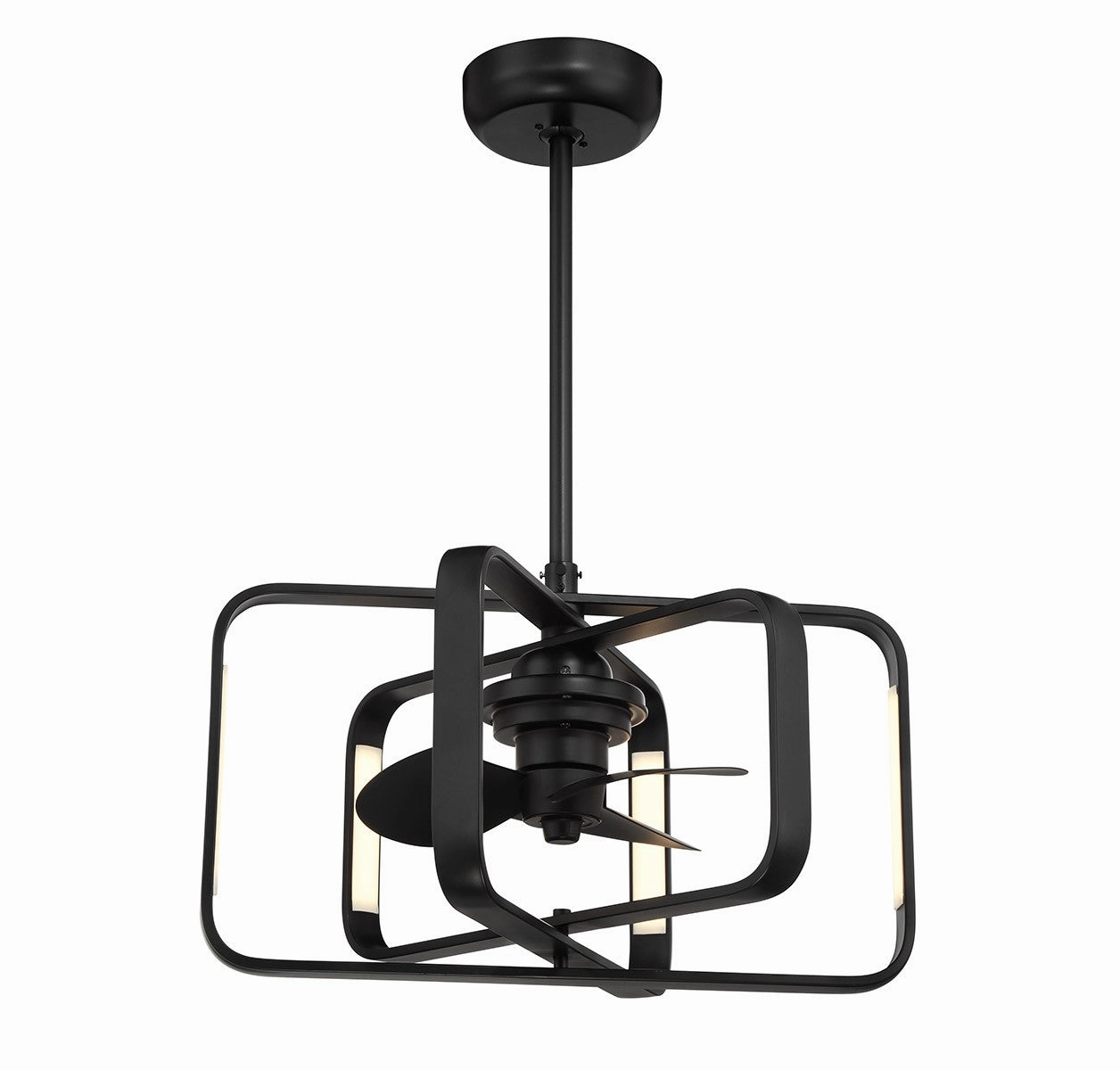 Lynx LED Fan D'Lier Matte Black Fandeliers at discount prices