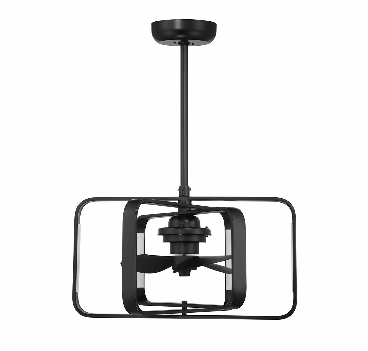 Lynx LED Fan D'Lier Matte Black Fandeliers at discount prices
