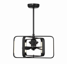 Lynx LED Fan D'Lier Matte Black Fandeliers FANS on sale now