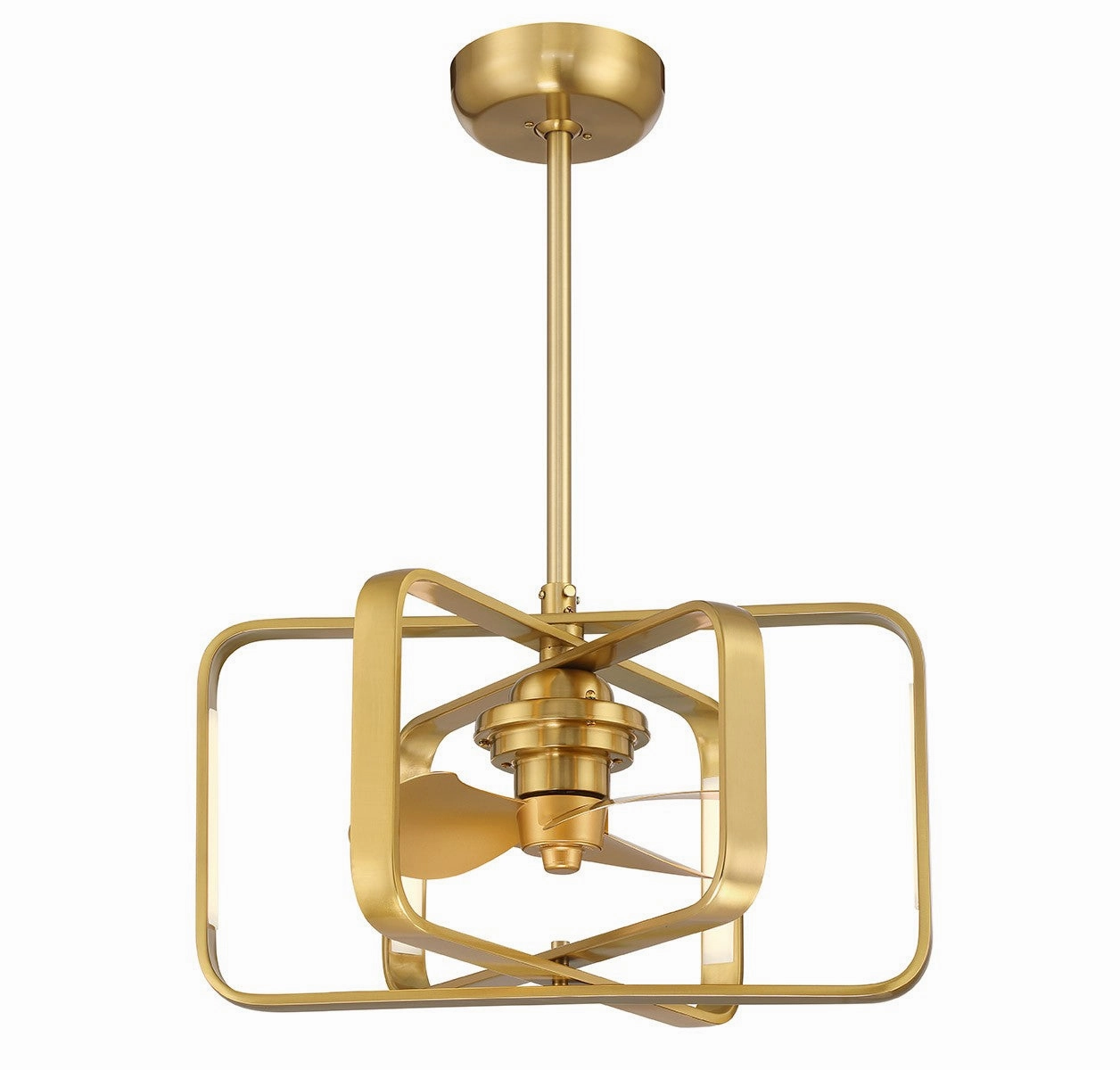 Lynx LED Fan D'Lier Warm Brass Fandeliers at discount prices