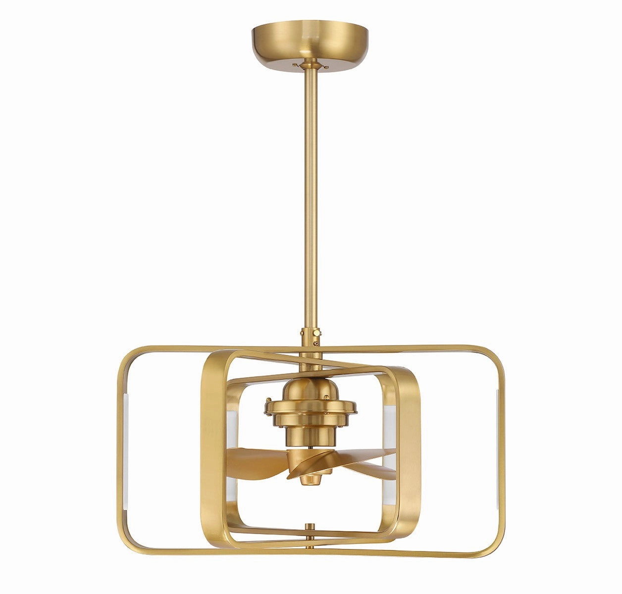 Lynx LED Fan D'Lier Warm Brass Fandeliers at discount prices