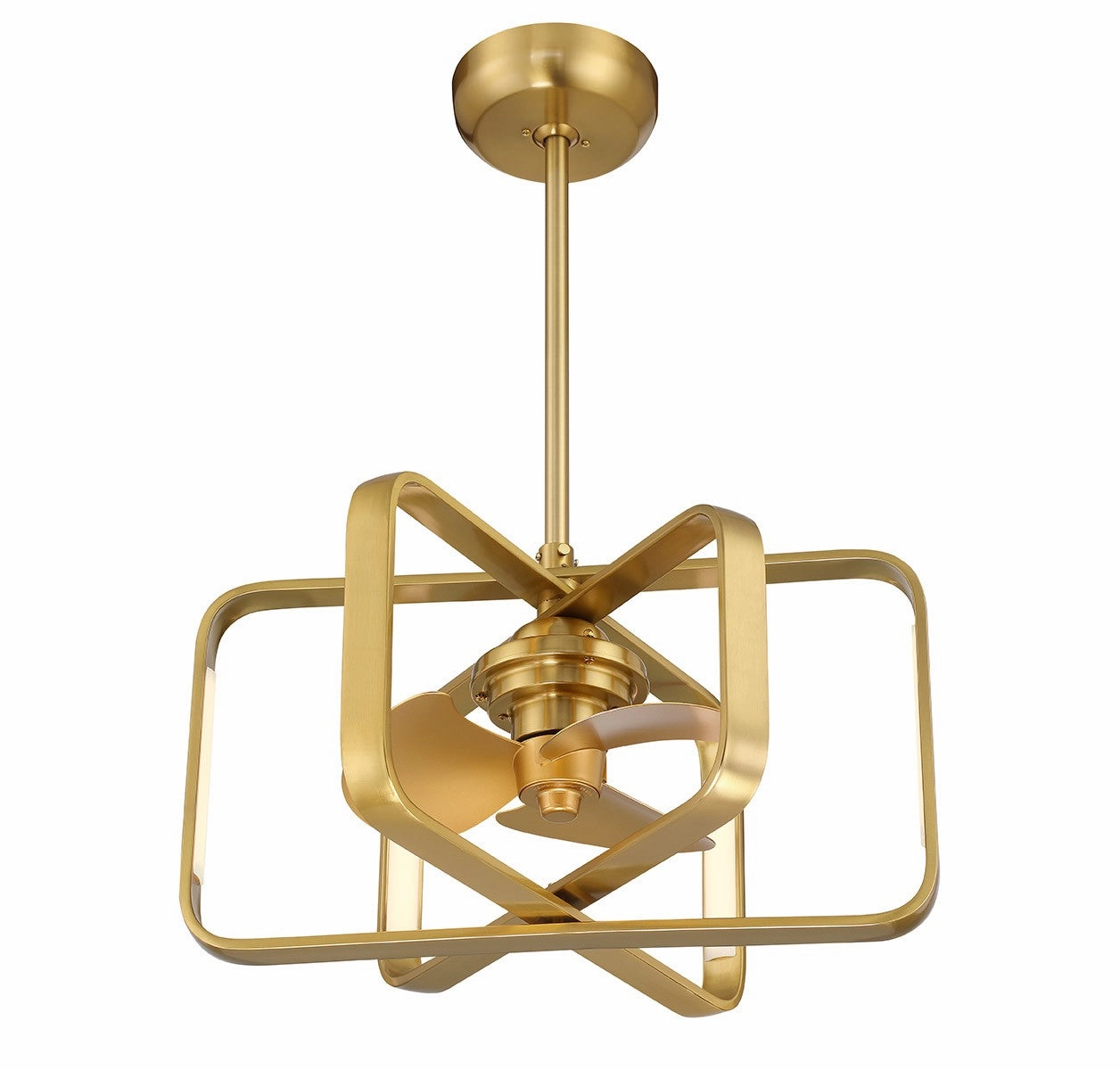 Lynx LED Fan D'Lier Warm Brass Fandeliers at discount prices