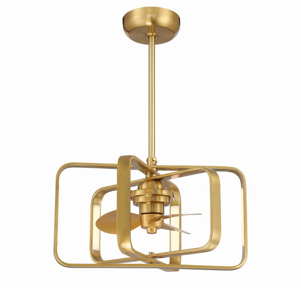 Lynx LED Fan D'Lier Warm Brass Fandeliers at discount prices