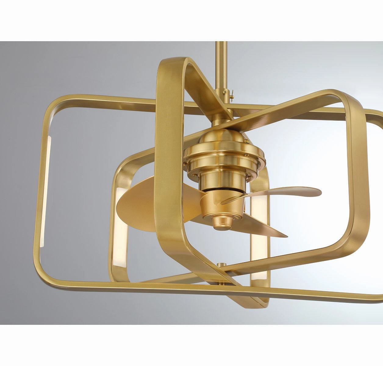 Lynx LED Fan D'Lier Warm Brass Fandeliers at discount prices