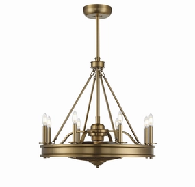 Lyon Eight Light Fan D'lier Warm Brass Fandeliers FANS on sale now