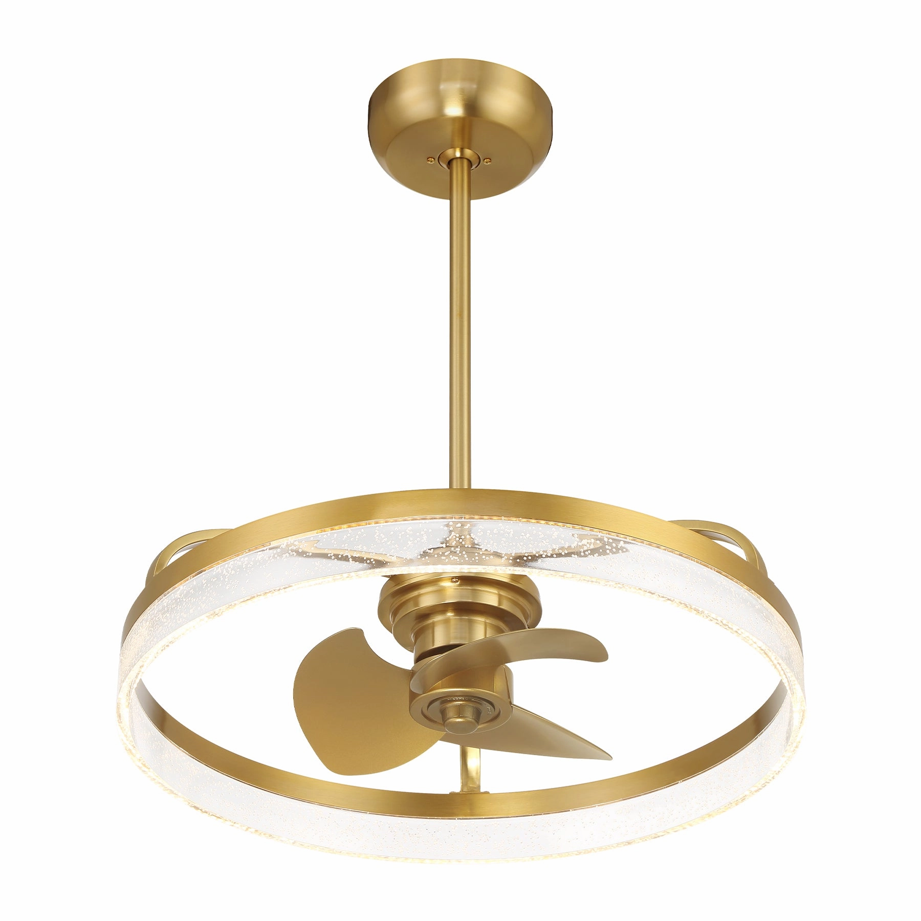 Lyria LED Fan D'Lier Warm Brass Fandeliers at discount prices