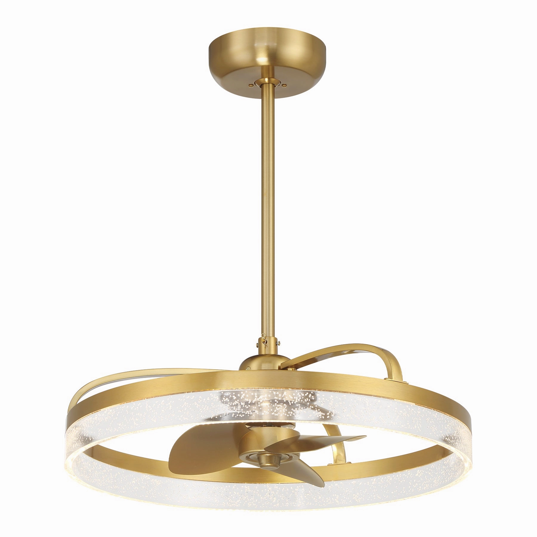 Lyria LED Fan D'Lier Warm Brass Fandeliers at discount prices