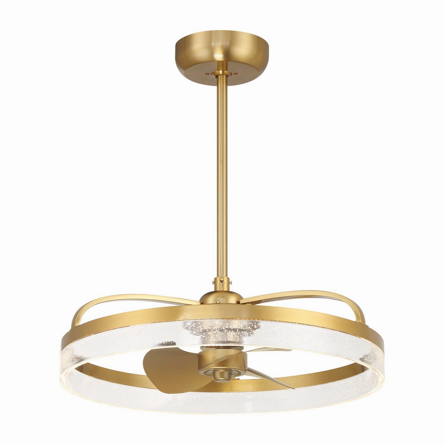 Lyria LED Fan D'Lier Warm Brass Fandeliers at discount prices
