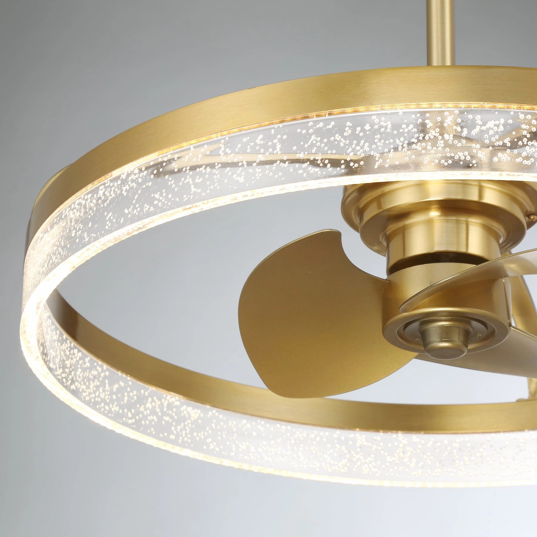Lyria LED Fan D'Lier Warm Brass Fandeliers at discount prices