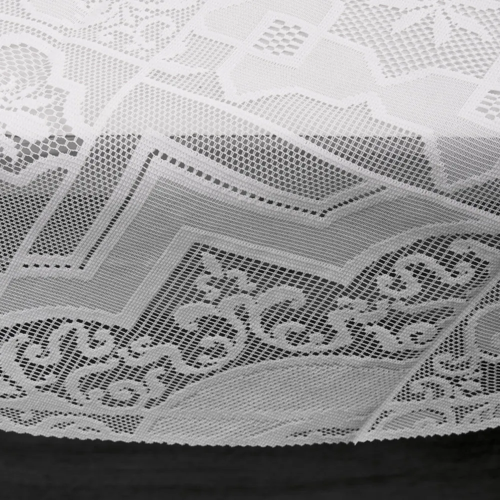 Madison Lace Tablecloth - White Table Linens Dinner Party