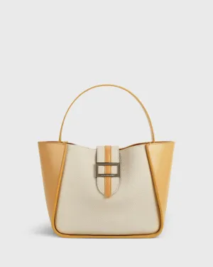 Mahjong Trapeze Bag (Cream/Maize)