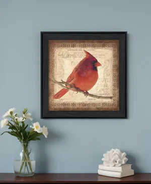 Male Cardinal 2 Black Framed Print Wall Art Buy Wall Decor with deals