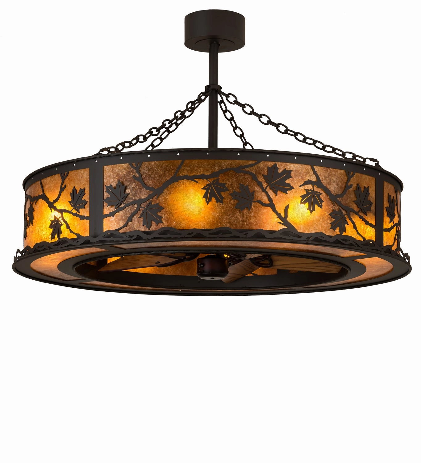 Maple Leaf Eight Light Chandel-Air Fandeliers FANS on sale now