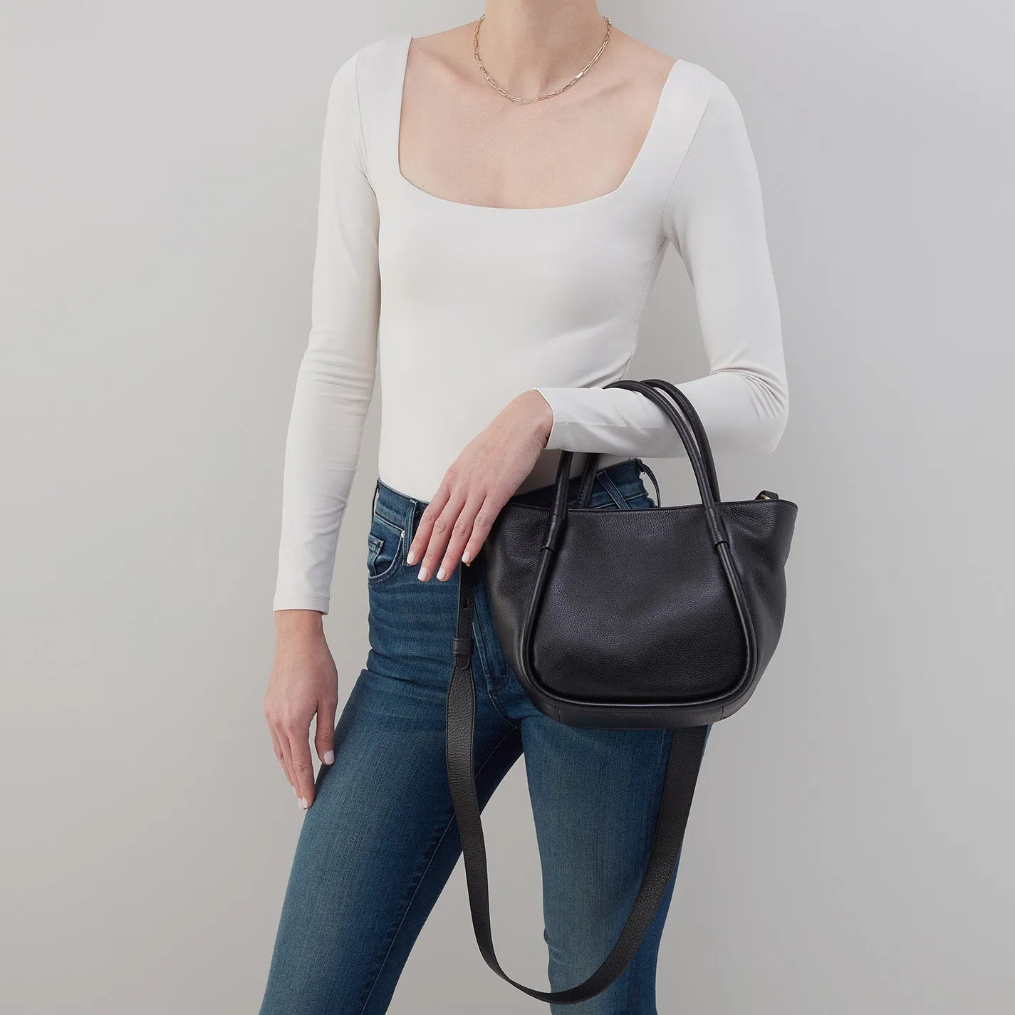 Margot Satchel in Suede - Sequoia