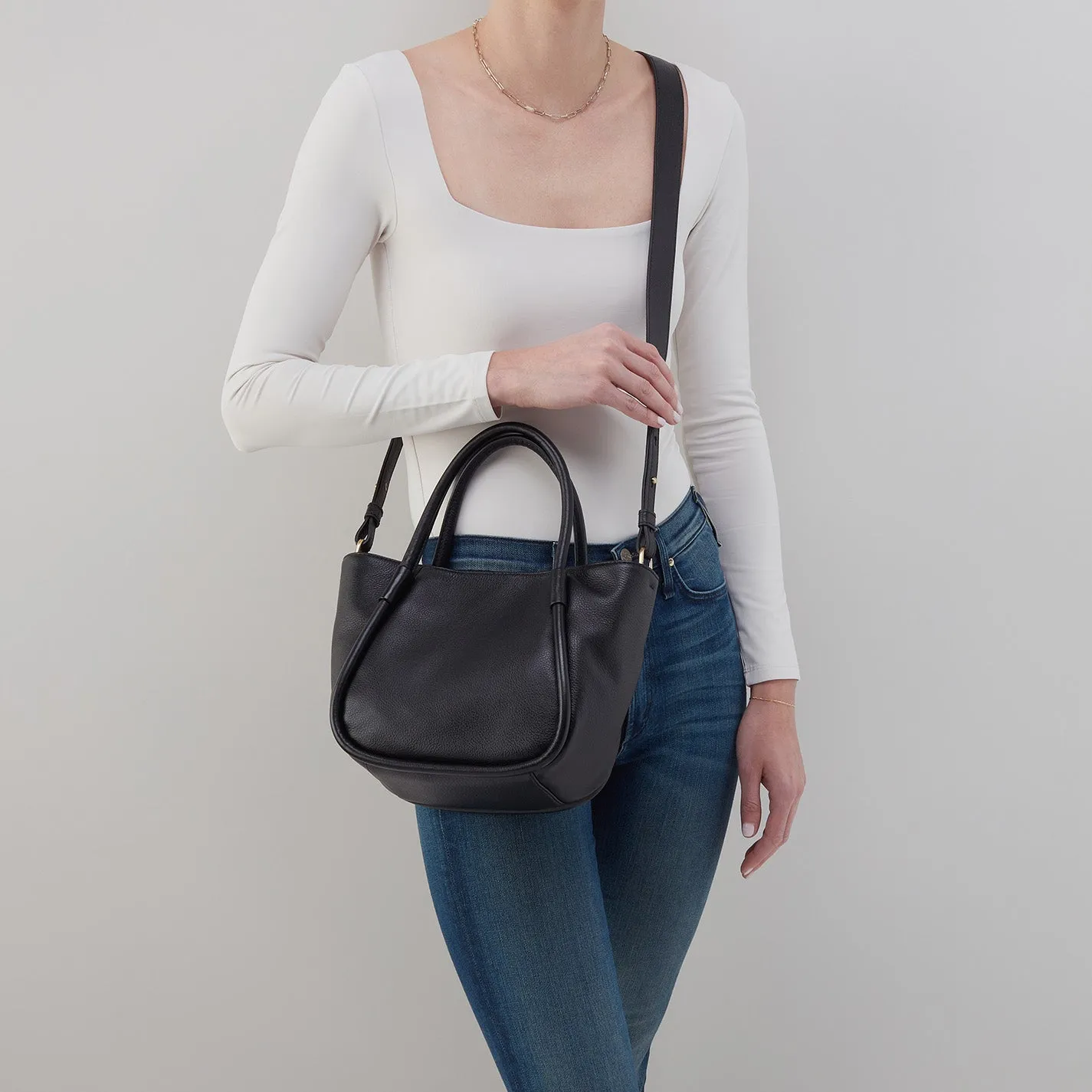 Margot Satchel in Suede - Sequoia