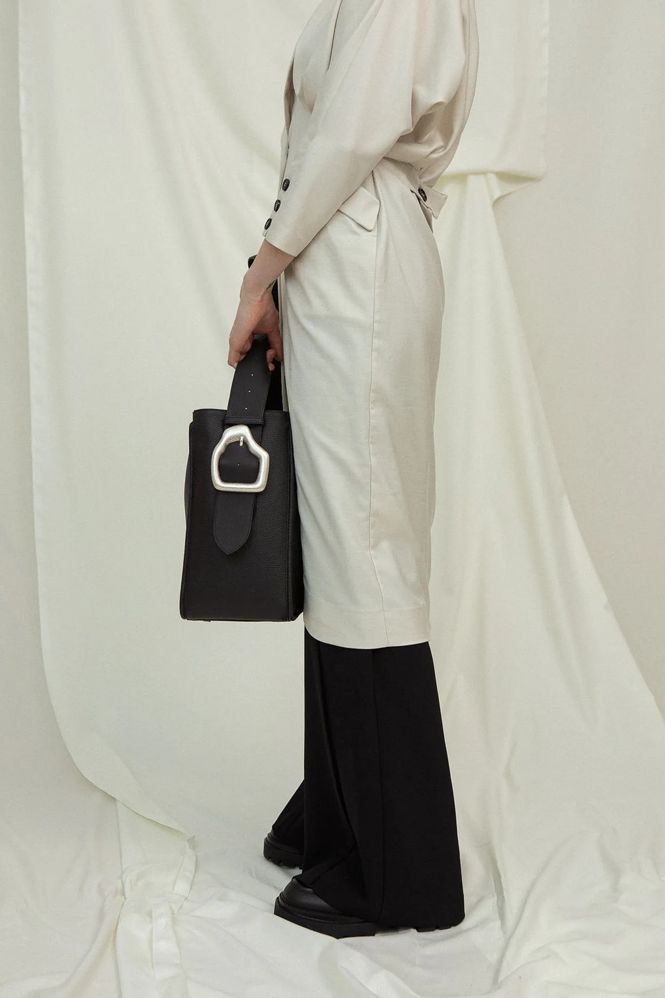 MASAGO Black Croco Tote bag