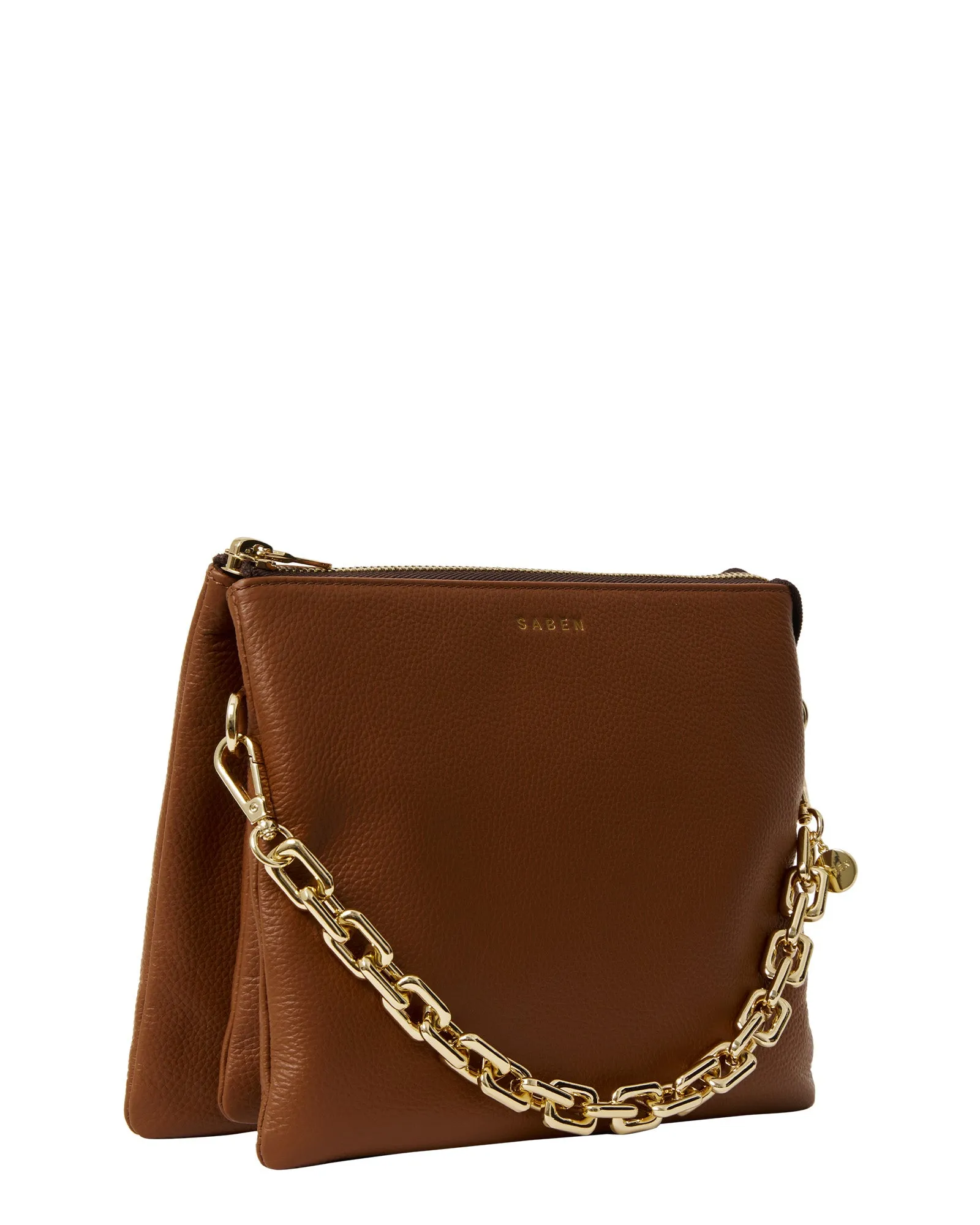 Matilda Crossbody Tan   Chunky Chain