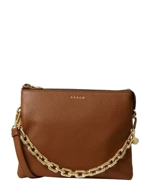 Matilda Crossbody Tan   Chunky Chain