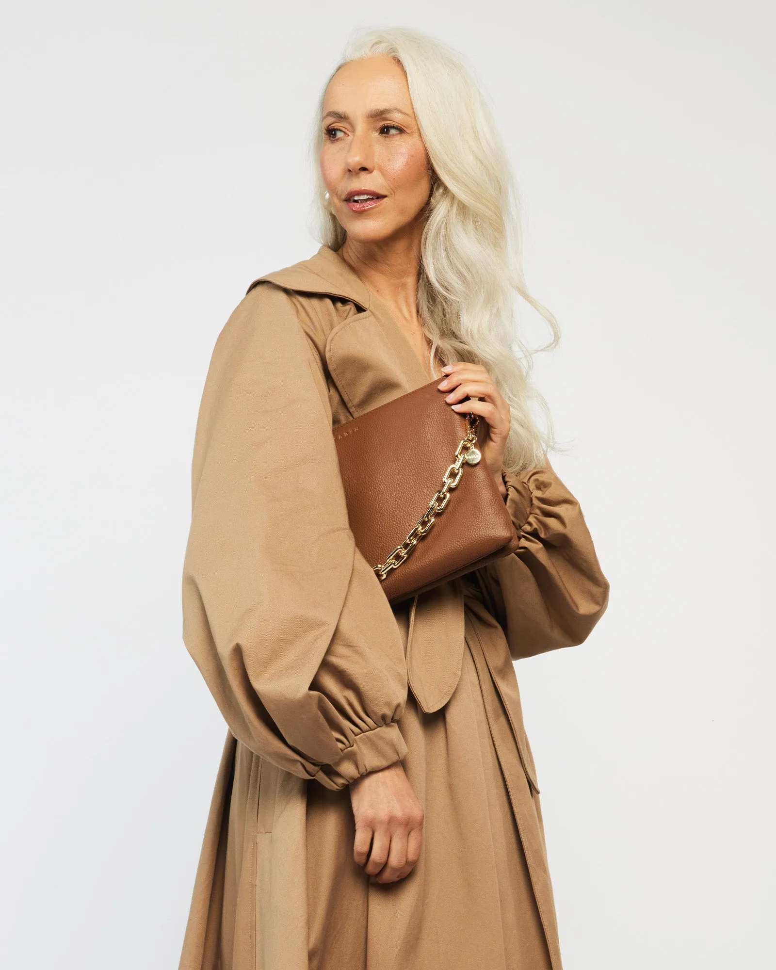 Matilda Crossbody Tan   Chunky Chain