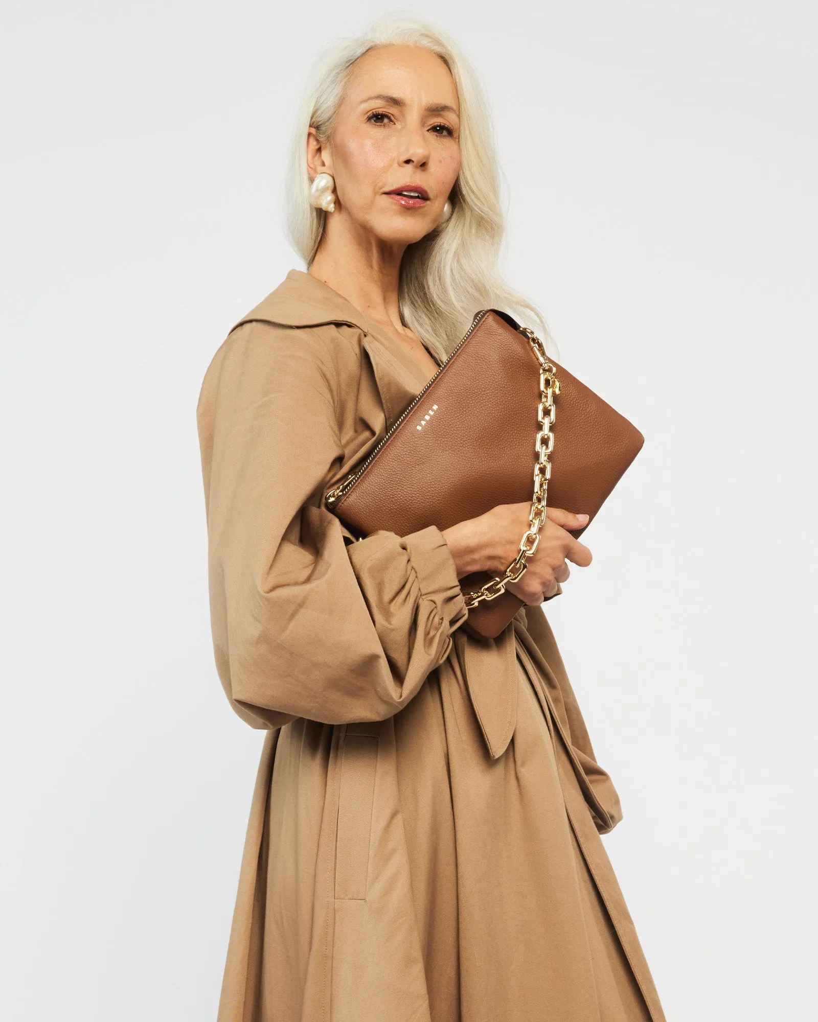 Matilda Crossbody Tan   Chunky Chain