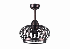 Matthews Fan Company Dana 20" Indoor/Outdoor 24W LED Fandelier Ceiling Fan with Remote and Wall Control Chandelier Fans (Fandeliers) outlet sale
