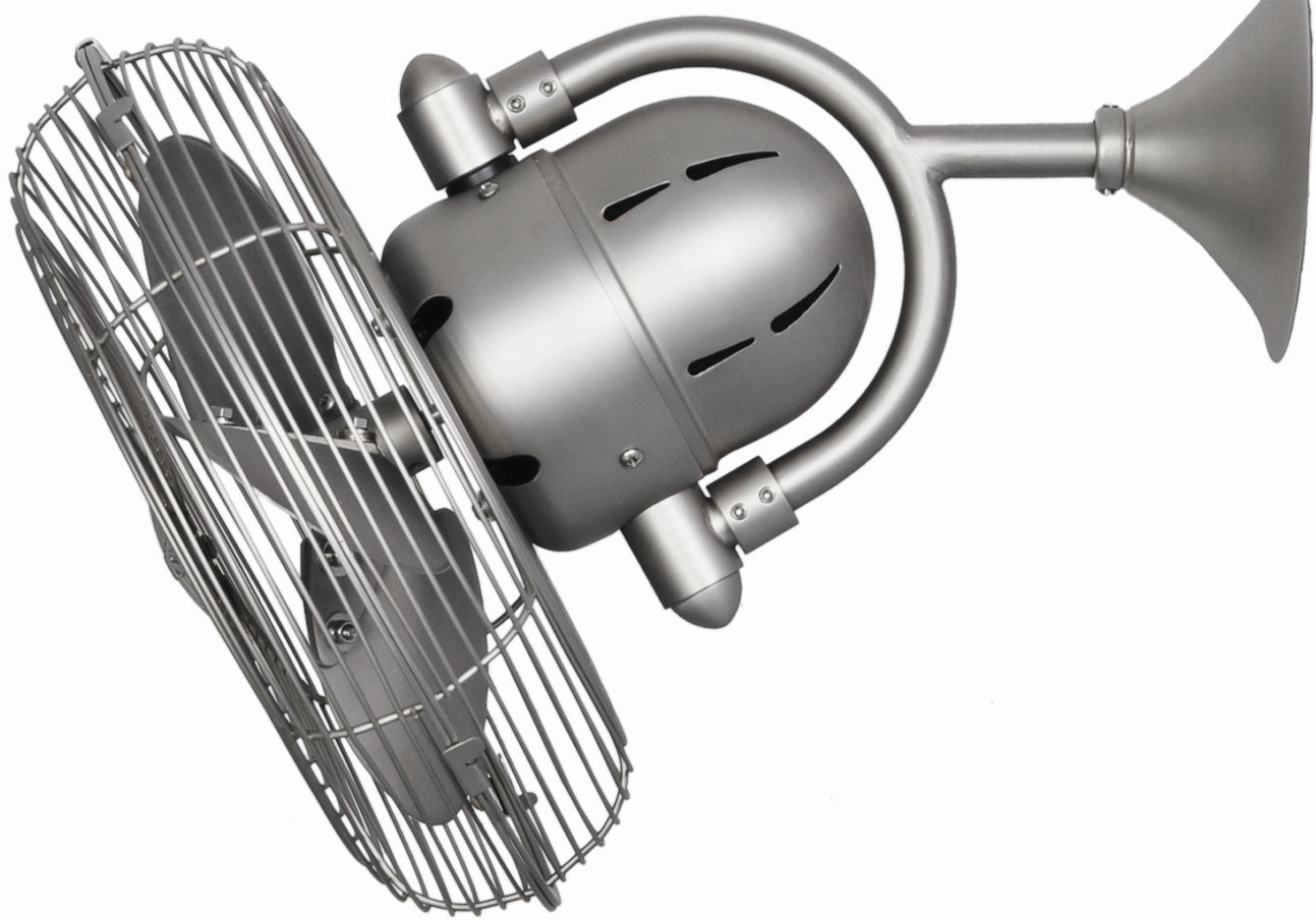 Matthews Fan Company Kaye 13" Indoor/Outdoor AC Osciallating Wall Fan with Wall Control and Remote