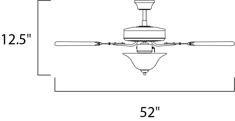 Maxim Basic-Max 89915BK Ceiling Fan - Black