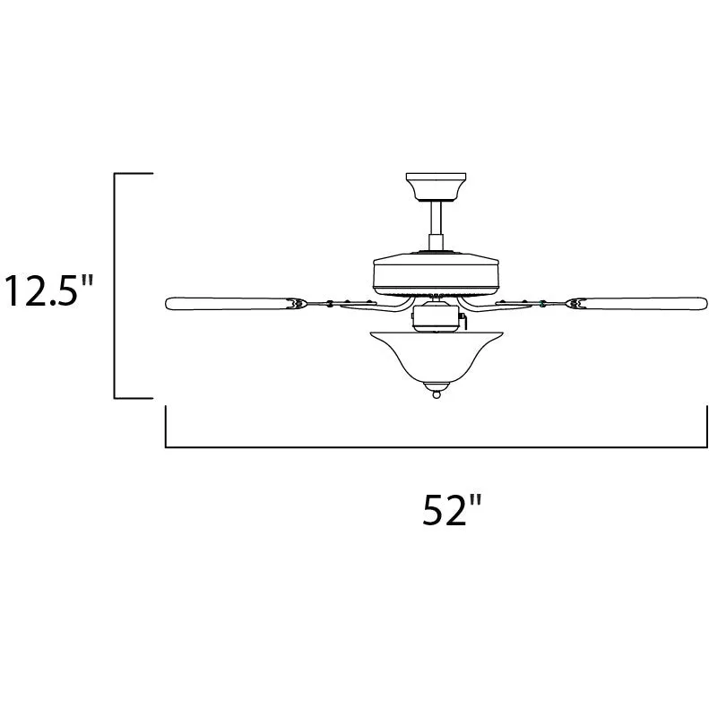Maxim Basic-Max 89915BK Ceiling Fan - Black