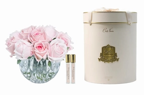 Medium Bowl Mixed Pink Rose Buds - Pink Box with Gold Cote Noire Home Fragrance sale