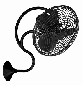 Melody 13"Wall Fan Matte Black Wall Fans Cooling Combo