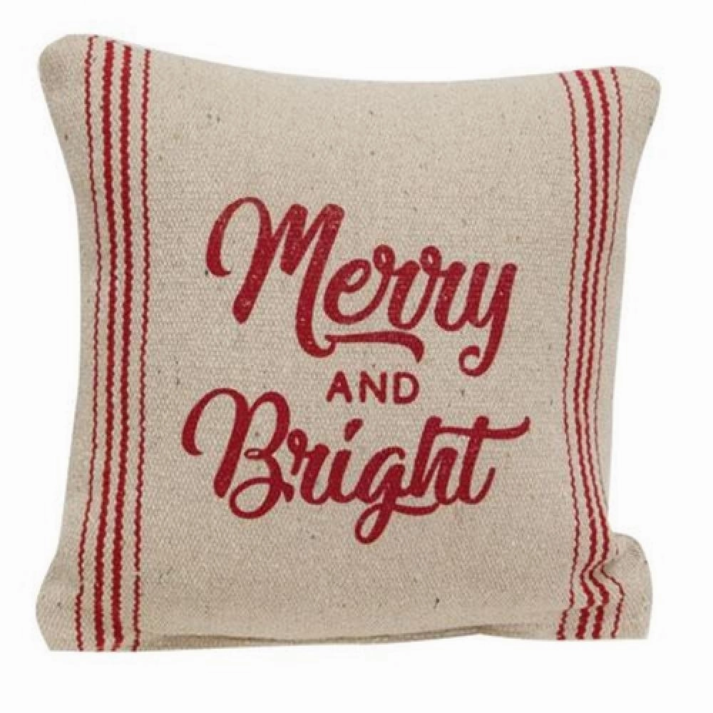 Merry & Bright Red Striped Pillow Decorative Accessories hot offers