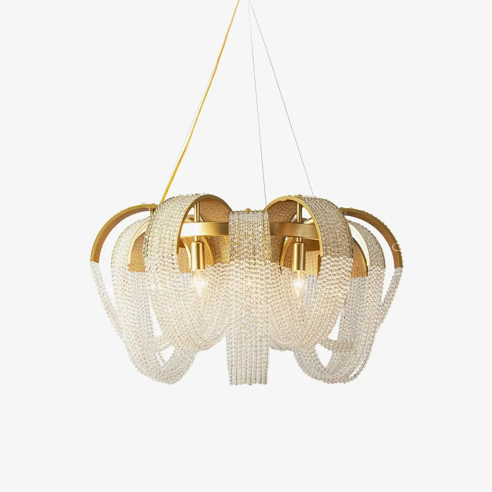 Mesh Crystal Chandelier Stylish Bedroom Lighting ideas