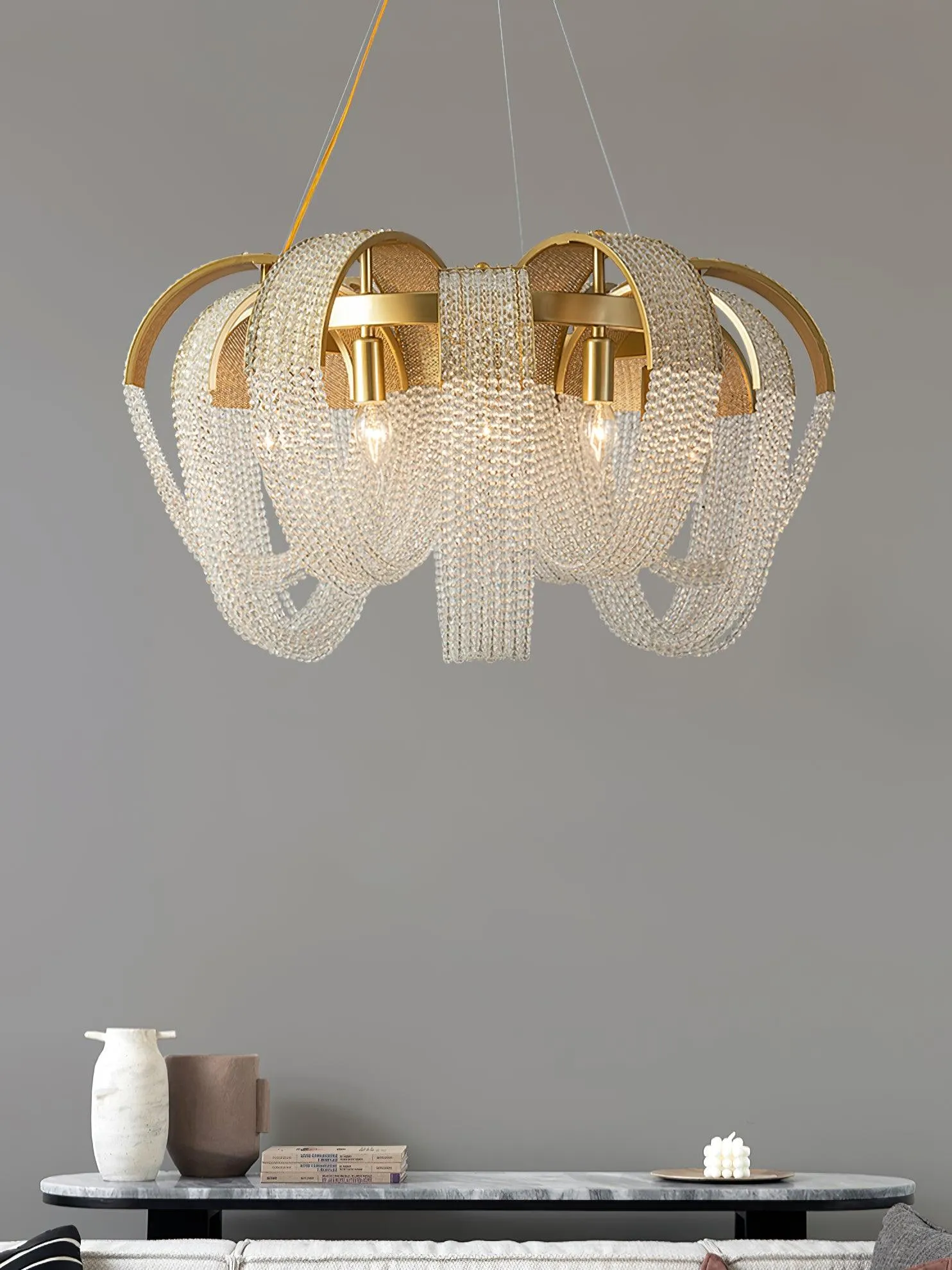 Mesh Crystal Chandelier