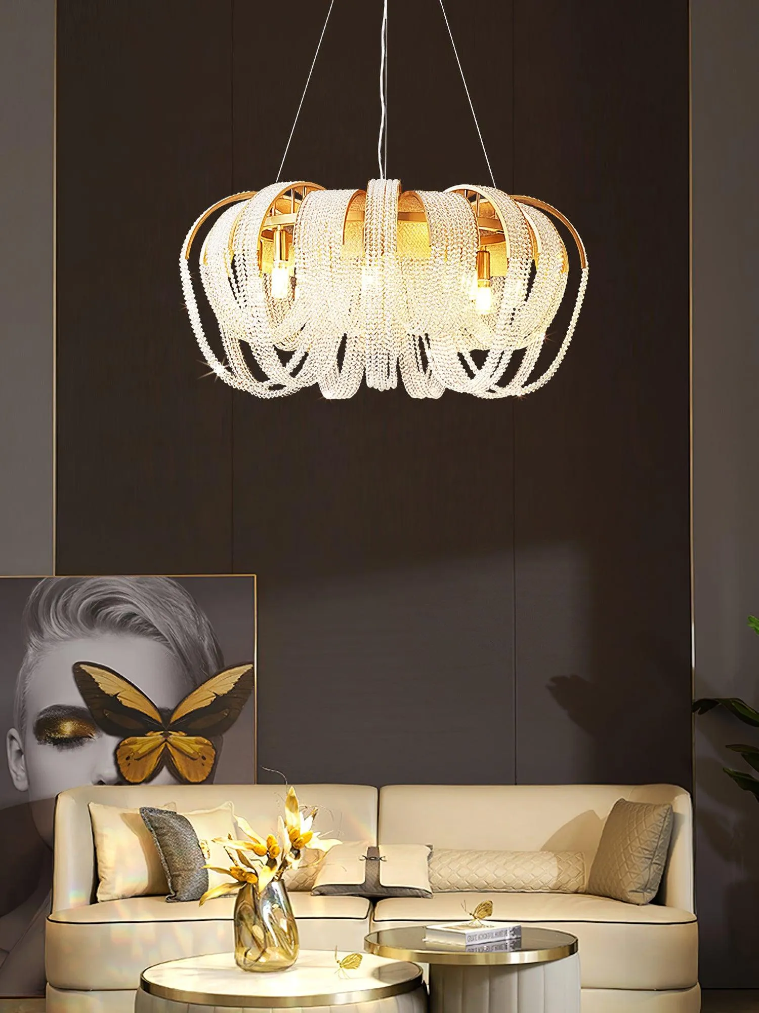 Mesh Crystal Chandelier